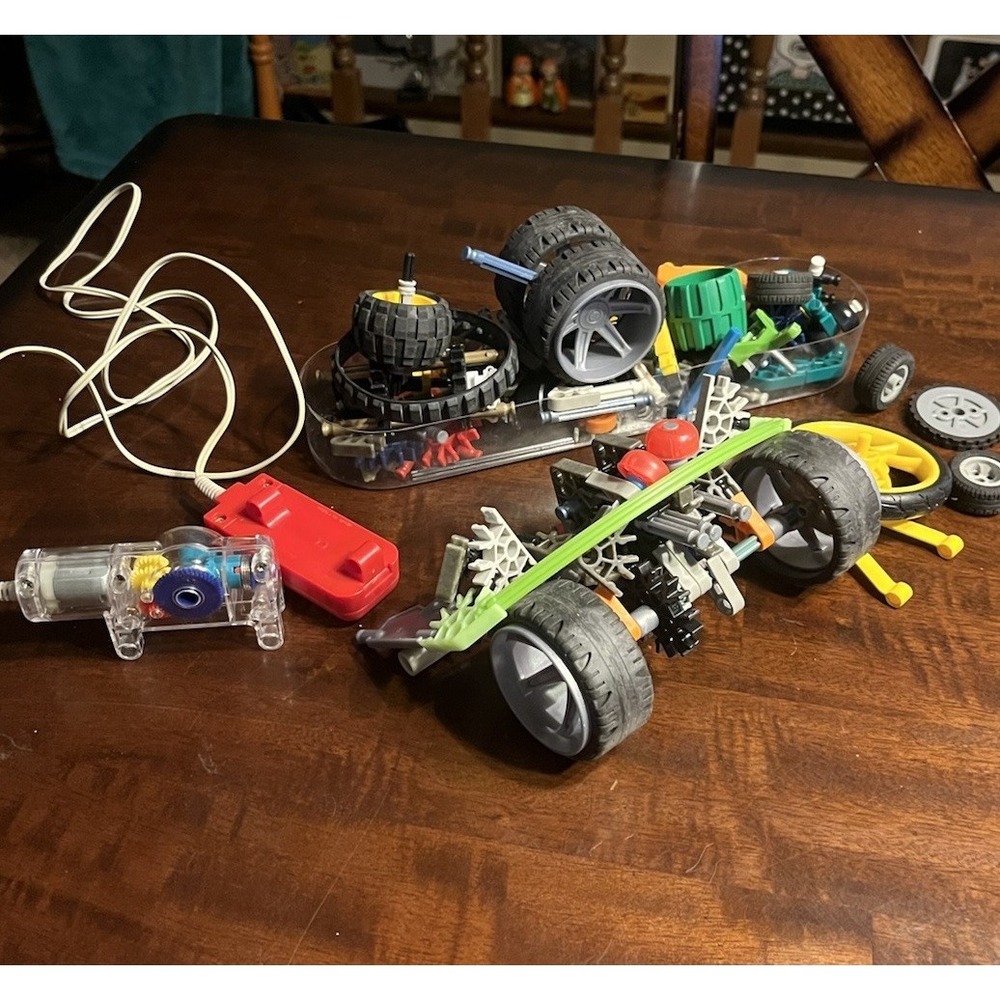 Knex Motorized Vehicle Building Lot Clear Motor Red Remote Wheels Treads Bulk